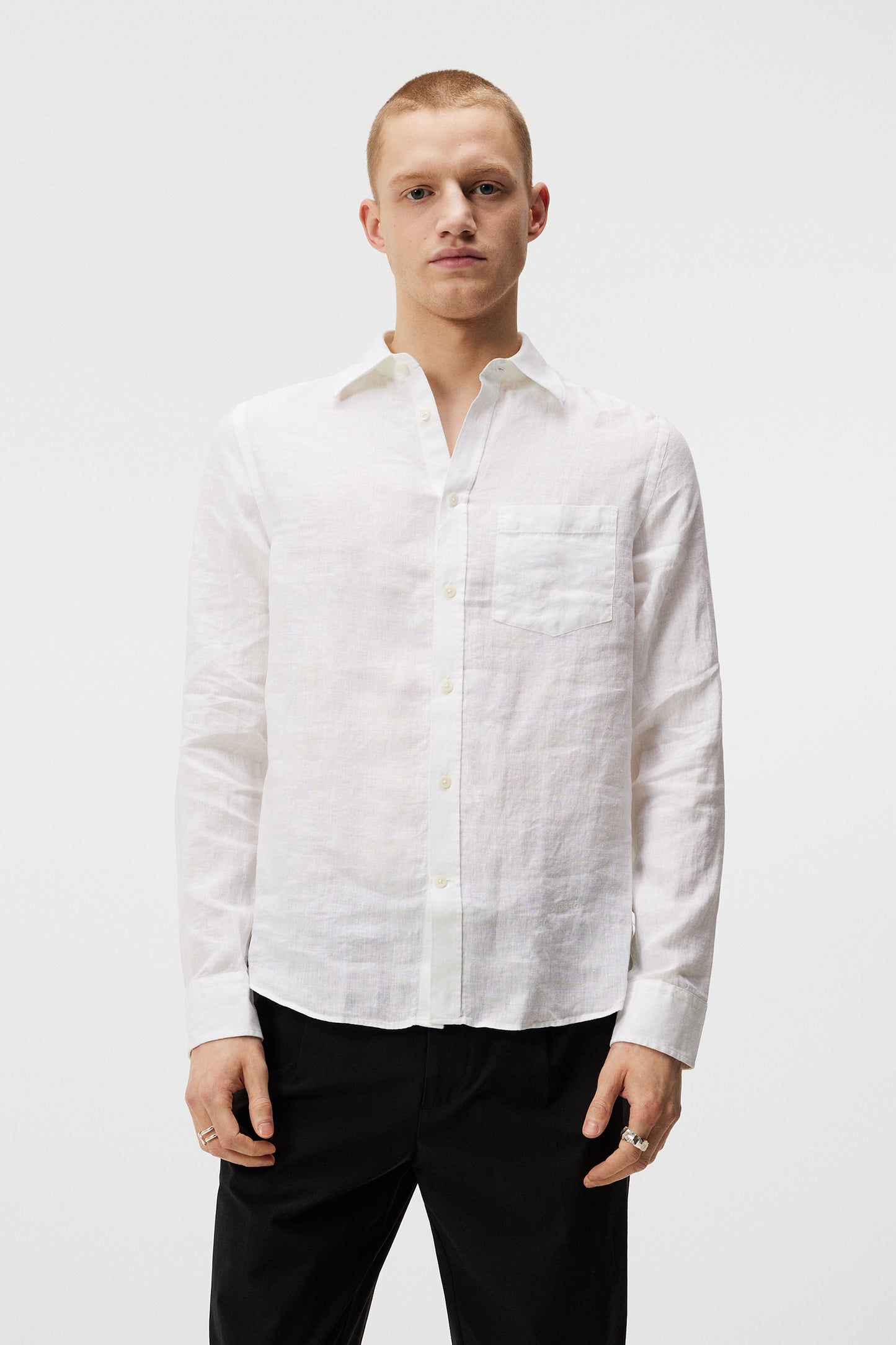 Clean Linen Slim Shirt / White