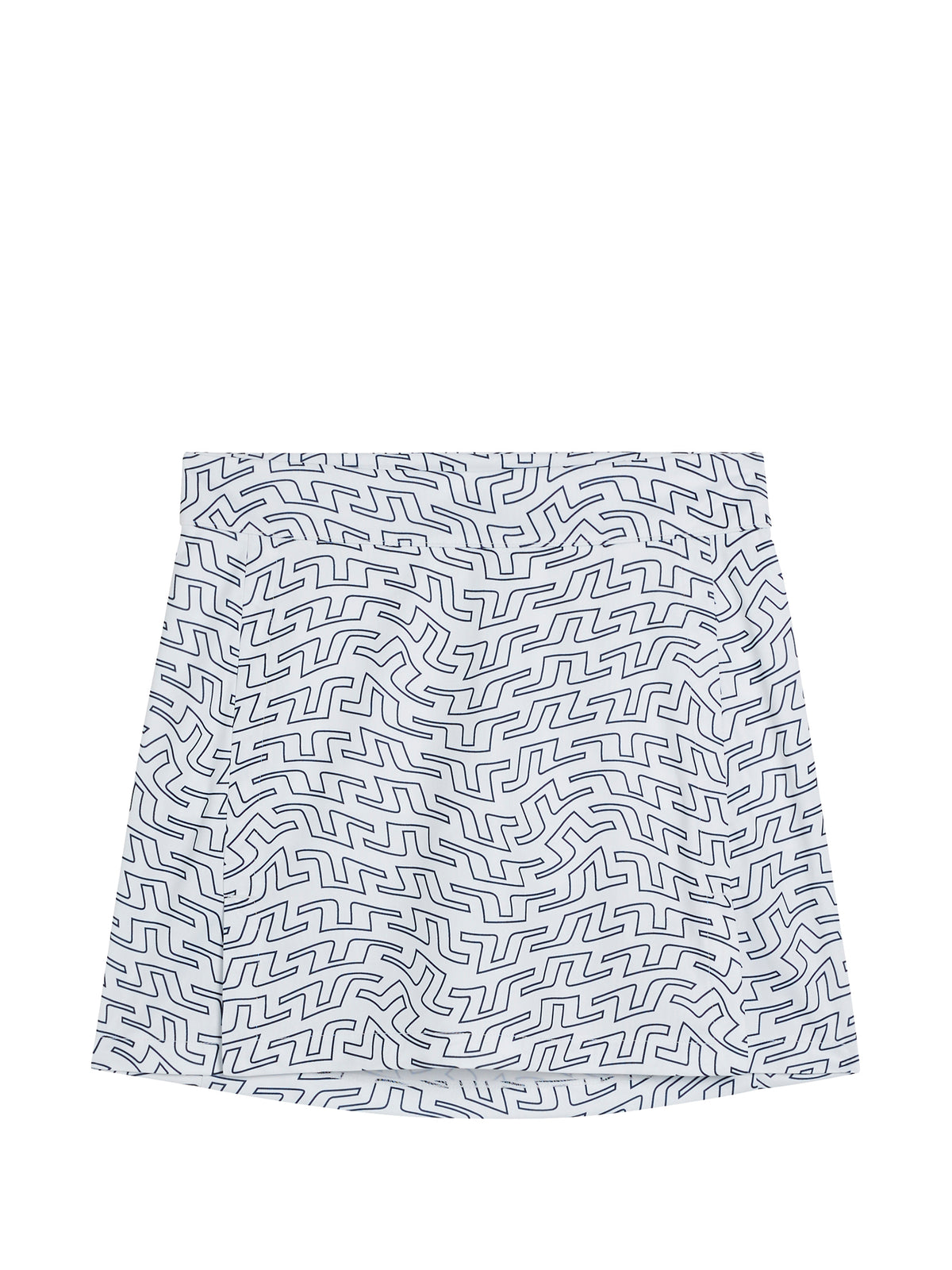 Amelie Mid Print Skirt / White Outline Bridge Swirl