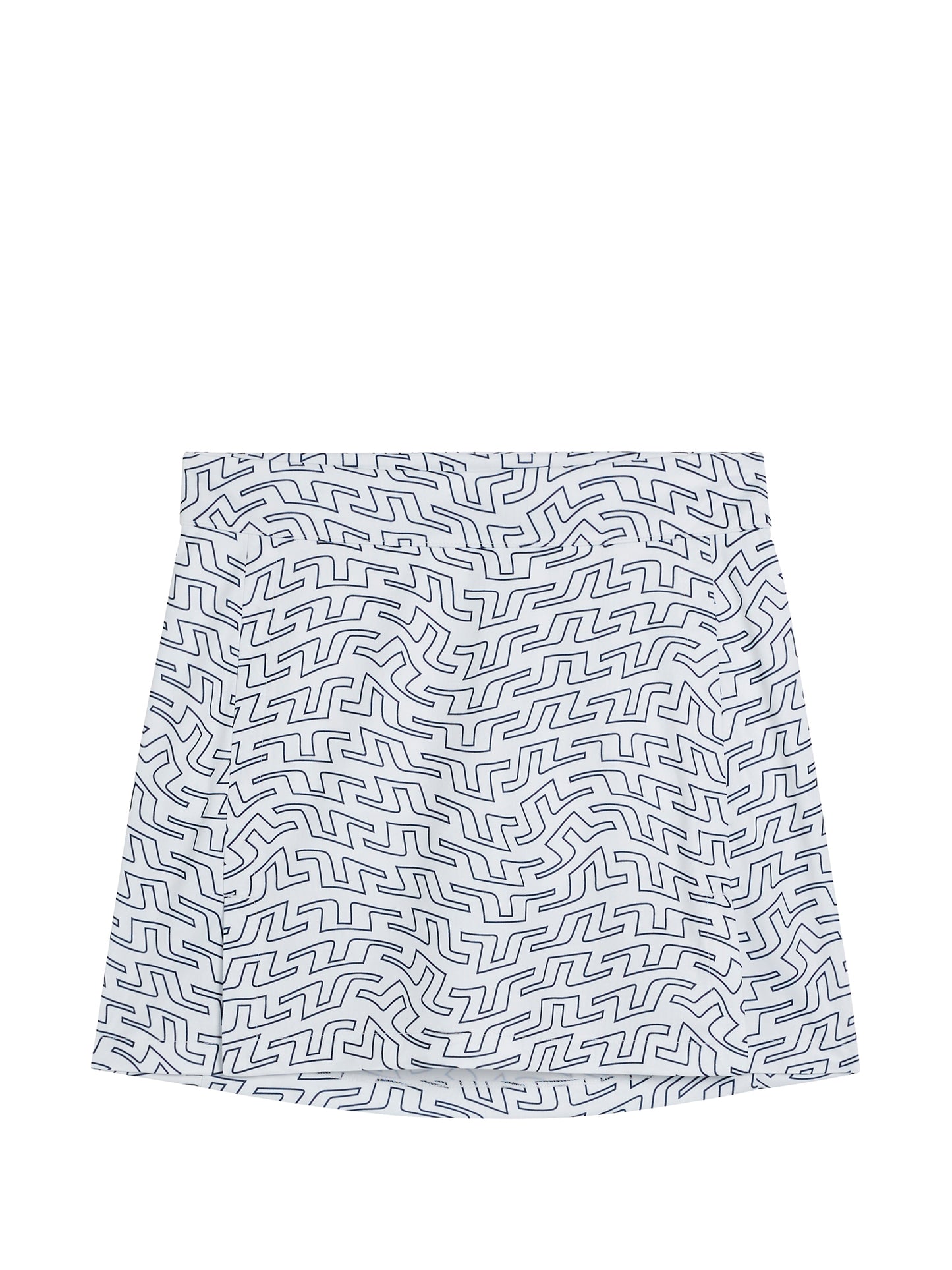 Amelie Mid Print Skirt / White Outline Bridge Swirl