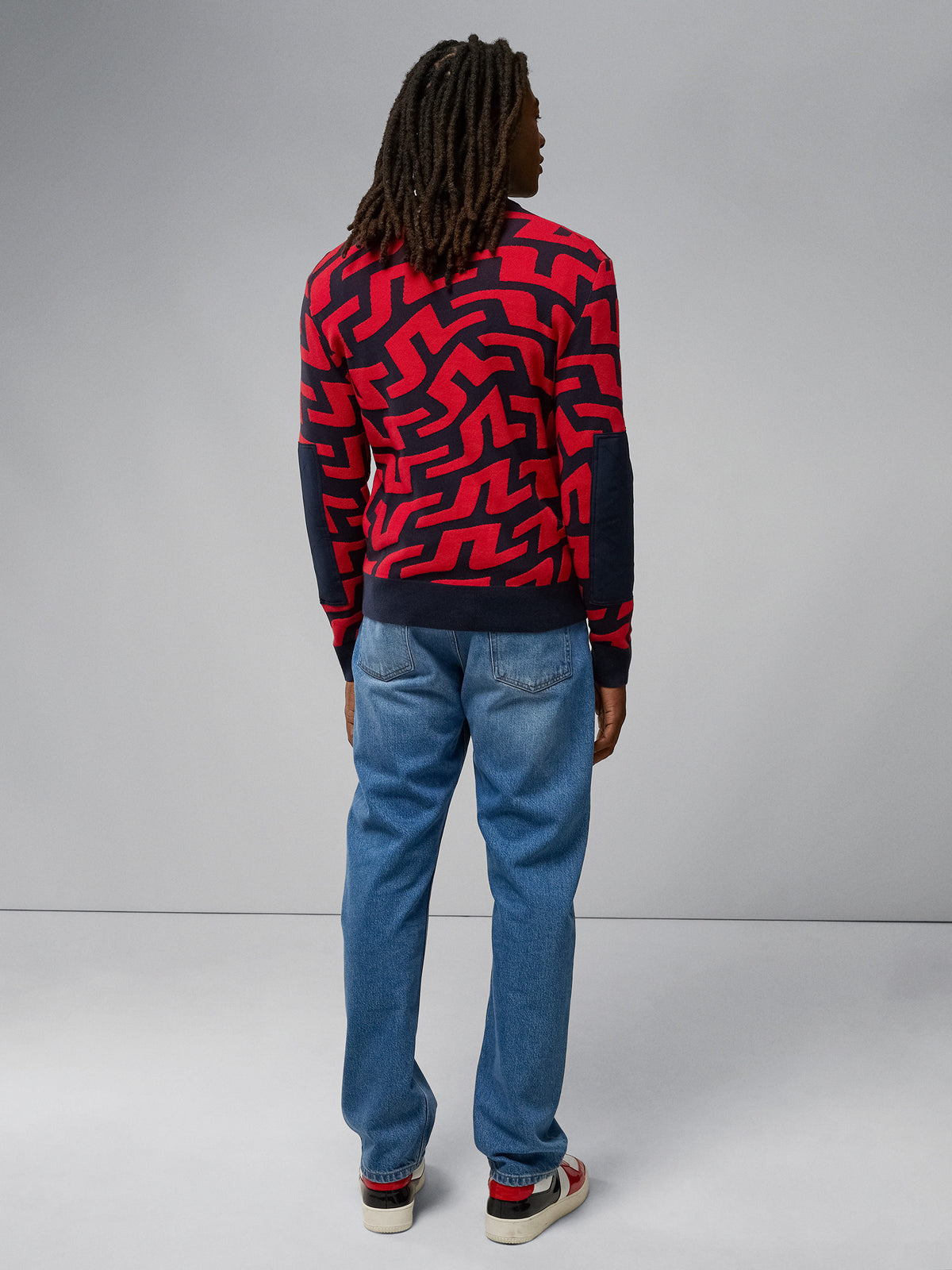 Swirl Knitted Sweater / Bridge Swirl Red