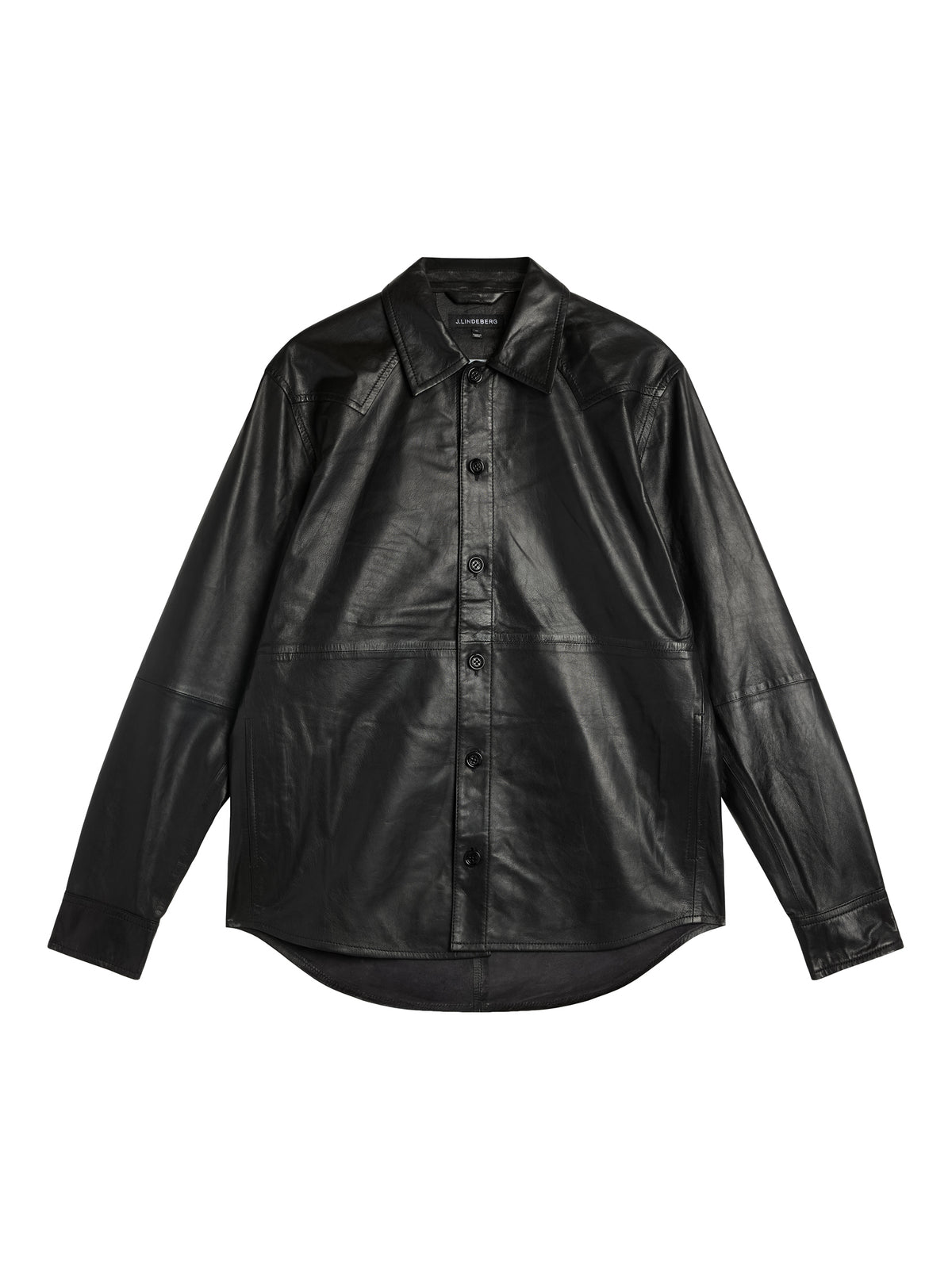 Landon Leather overshirt / Black