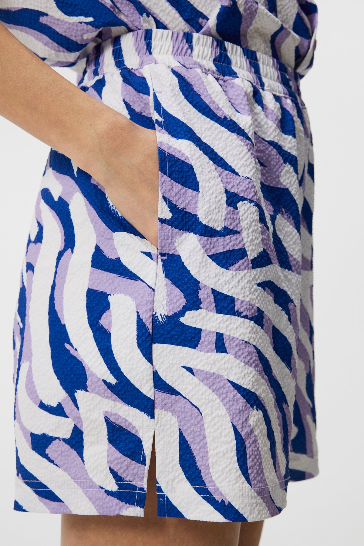 Diana Printed Shorts / purple painted zebra