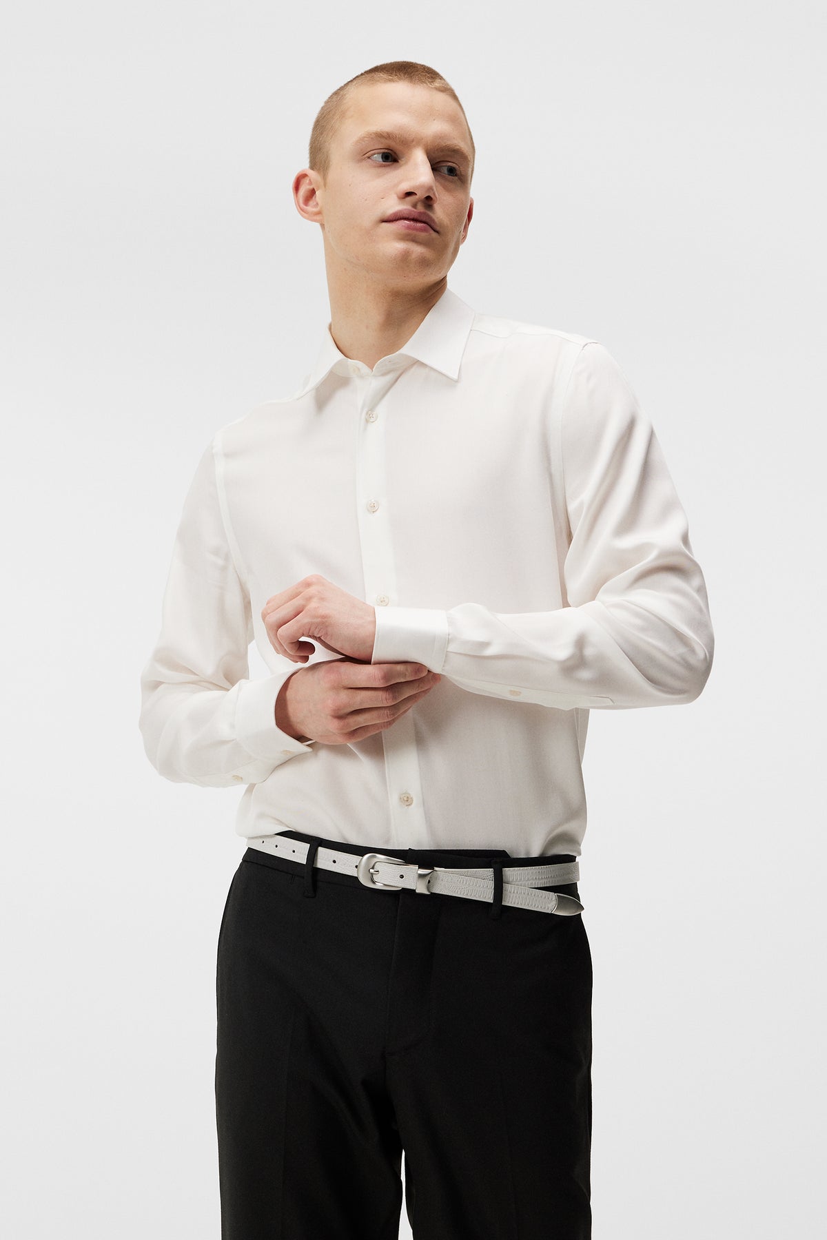 Comfort Tencel Slim Shirt / Cloud White